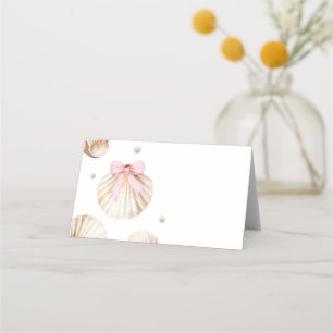 Horário Menina Arco Rosa Concha Cartão de Tenda para Chá d