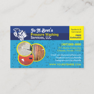 Horário Modelo de cartão de negócios de limpeza e lavage