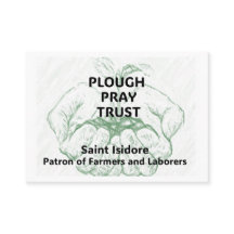 "Plough Pray Trust" Cartão de Lembrete de São Isid
