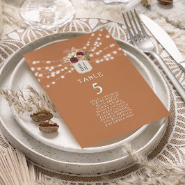 Horário Rustic Terracotta Laranja De Casamento