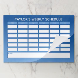 Horário Semanal de Ombre Azul Personalizado