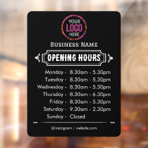 Horários de Funcionamento | Logotipo Comercial Hor