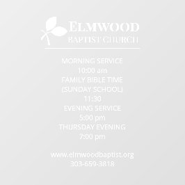 Horários de Negócios com Cling da Janela de Logoti