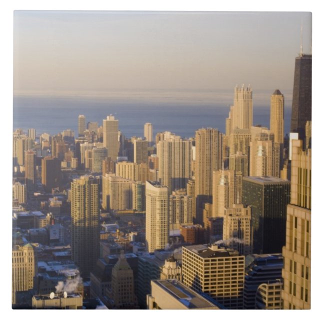 Horizonte de Chicago, Illinois, a partir da Sears  (Frente)