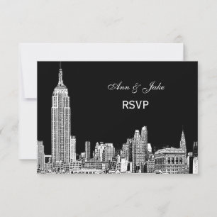 Horizonte de NYC 01 Gravado DIY BG Cor RSVP #2