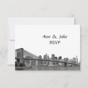 Horizonte de NYC Ponte Bklyn Gravada #2H RSVP