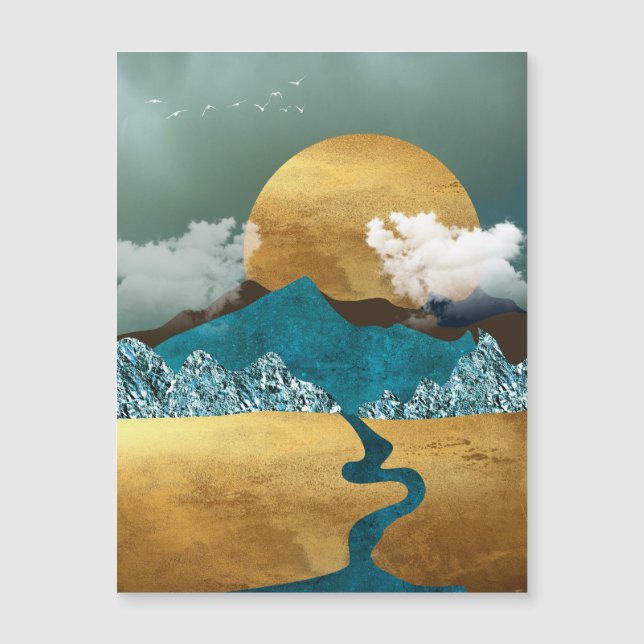 Horizonte de ouro com Montanhas Azuis (Frente)