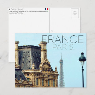 Horizonte de Paris, Cartão Postal de Viagem da Fra