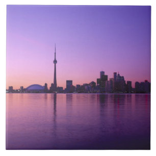 Horizonte de Toronto à noite, Ontário, Canadá