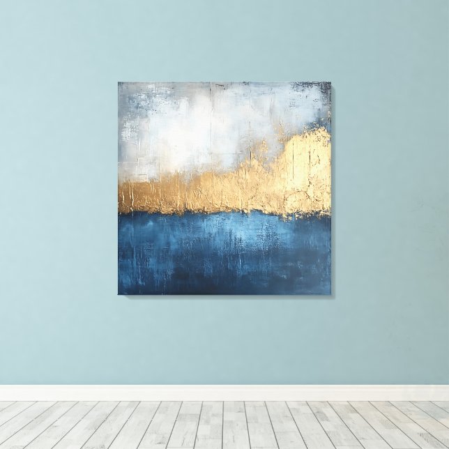 Horizonte ouro - Arte Canvas Abstrato (Insitu(piso de madeira))