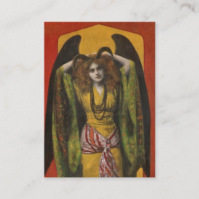 Horned Angel ACEO Cartão de visita (Frente)