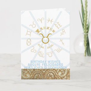 HOROSCOPE ~ Aniversário Cartão de Saudação Tau