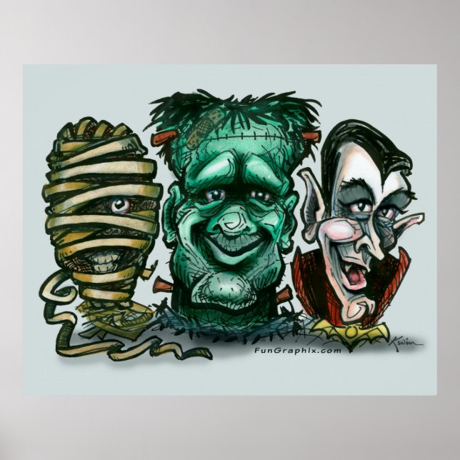 Horror Movie Monsters Poster (Frente)