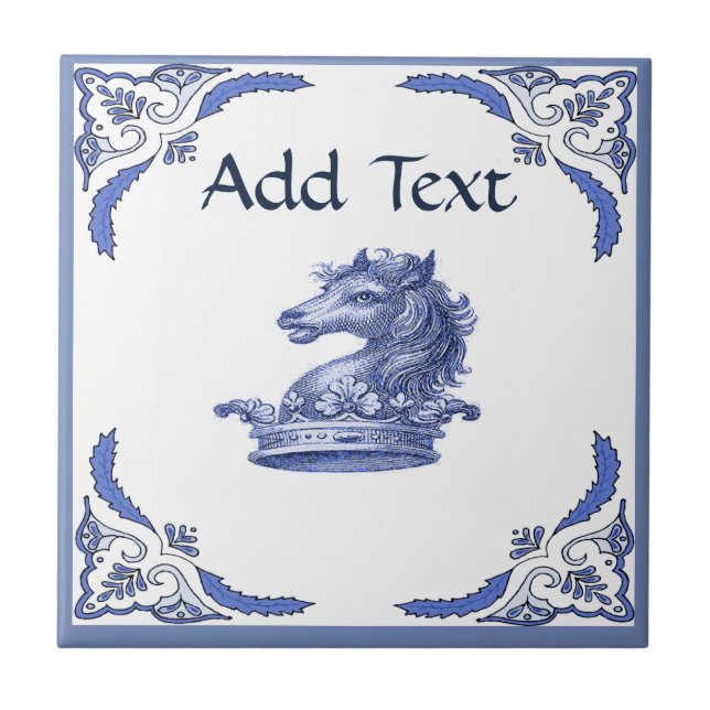 HORSE Azulejo, Dutch Look, Personalize (Frente)