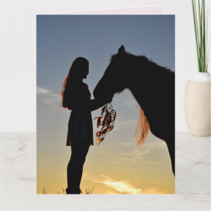 HORSE LOVER SUPERIOR CARTÃO DE ANIVERSÁRIO PARA EL