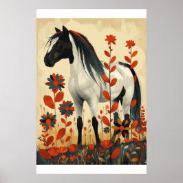 Horse Lover Watercolor Art Poster