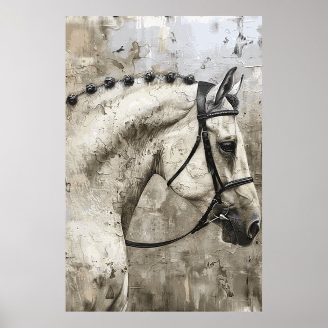 Horse Lover Watercolor Art Poster (Frente)
