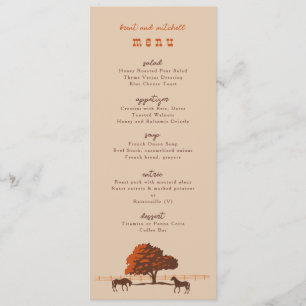 Horse Rail Fence Oak Horses Janto Casamento Menu