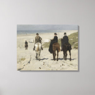 Horseback passeio ao longo da praia - canvas de