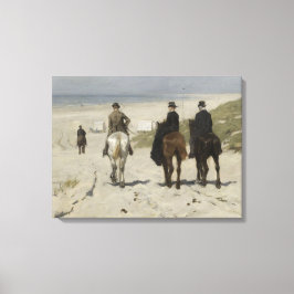 Horseback Ride ao longo da praia - Canvas de arte