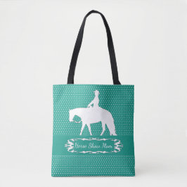 Horseback Rider Cowgirl NOME PERSONALIZADO Tote Ba