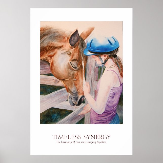 Horseback Riding Equestrian Synergy Partner Poster (Frente)