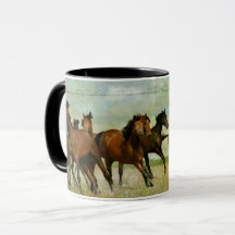 Horses Mug, Xícara de Café Equestre
