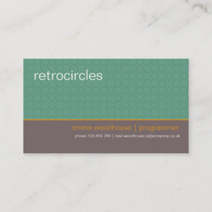 Hortelã retro dos círculos & cartão de visita