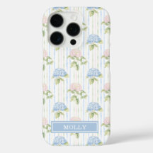 Hortênsia Azul Aquarela Listrada Personalizada 