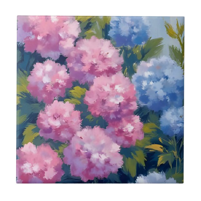 Hortênsias de Verão | Flores Costeiras Rosa e Azul (Frente)