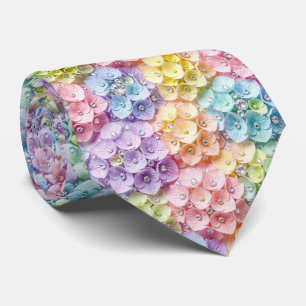 Hortênsias & Diamantes Gravata Listrada Pastel