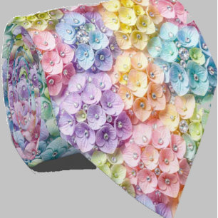 Hortênsias & Diamantes Gravata Listrada Pastel