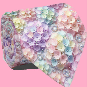 Hortênsias & Diamantes Gravata Listrada Pastel