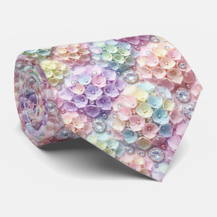 Hortênsias & Diamantes Gravata Listrada Pastel