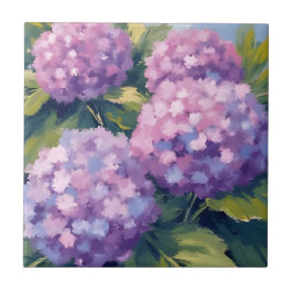 Hortênsias Roxas Aquarela Floral