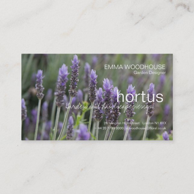 Hortus - Lavendar Cartão de visita (Frente)