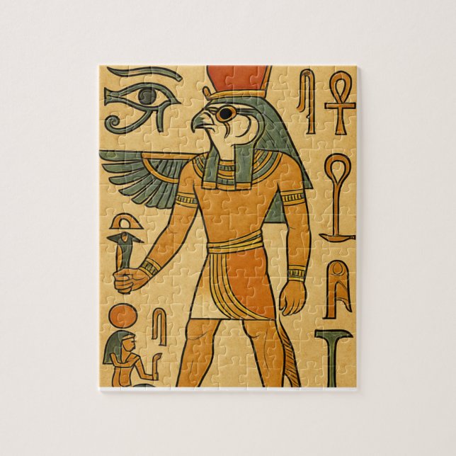 Horus Falcon Deus Antigo Egito Quebra-cabeça Art (Vertical)