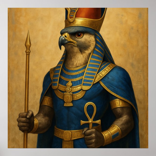 Horus Falcon Deus Egípcio Poster Art (Frente)