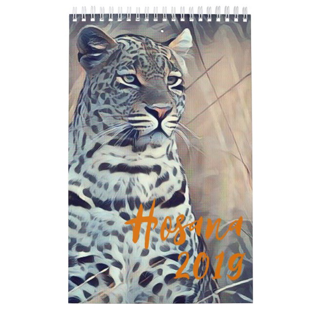Hosana o calendário de parede do leopardo 2019 (Capa)