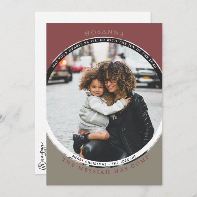 Hosanna Cartão com fotos (Frente/Verso)