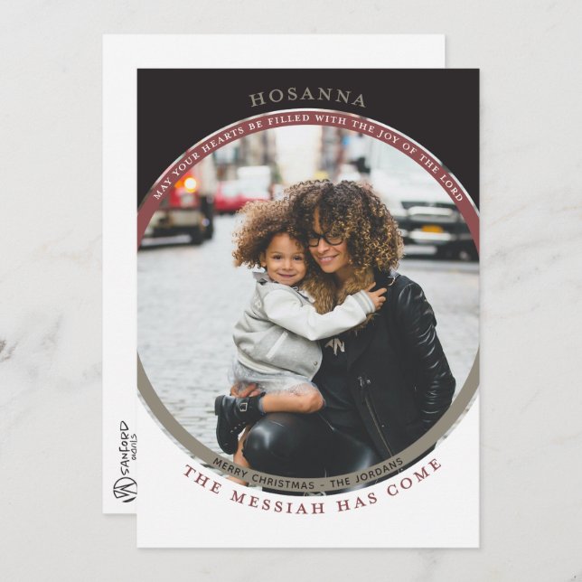 Hosanna Cartão com fotos (Frente/Verso)