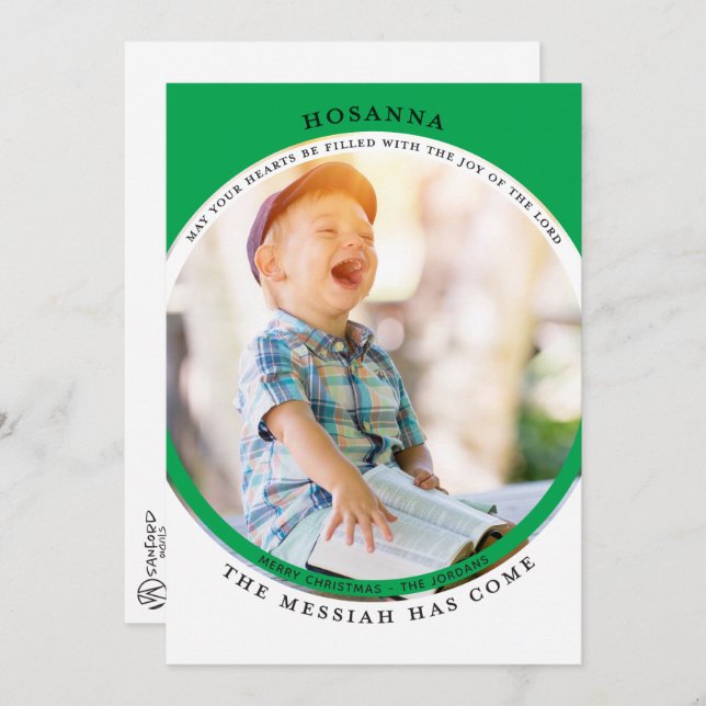 Hosanna Cartão com fotos (Frente/Verso)