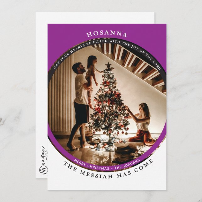 Hosanna Cartão com fotos (Frente/Verso)