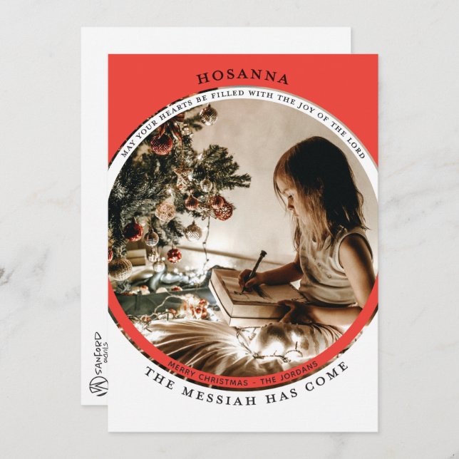 Hosanna Cartão com fotos (Frente/Verso)