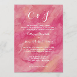 Hospedagem de Pais da Noiva de Convite Rosa