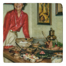 Hostess com a Trivet de Espalhamento de Feriados M