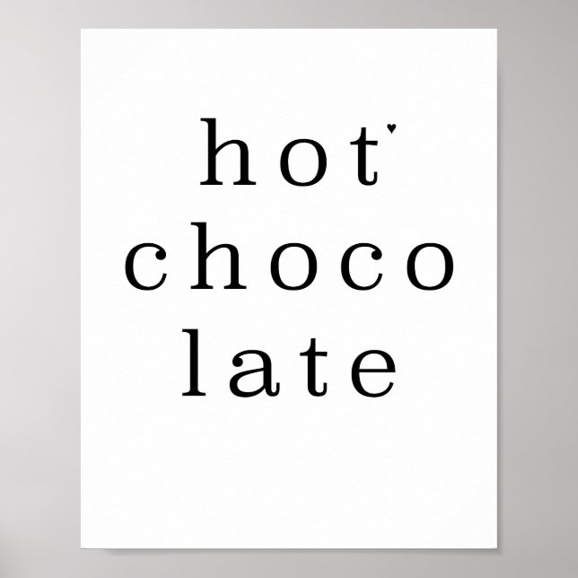 Hot chocolate - minimalistic typography poster (Frente)