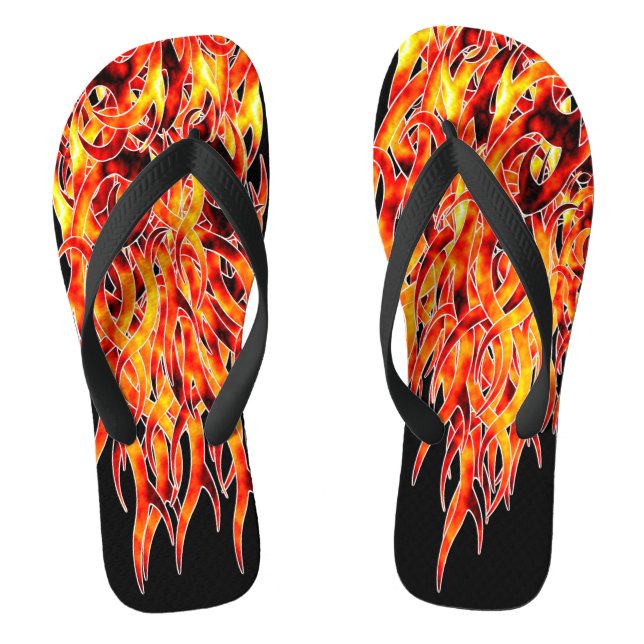 "Hot Foot" Chinelos com Design de Chamas (Pé da cama)