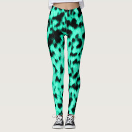 Hot Mint Cheetah Rave Leggings