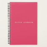 Hot Pink | Espiral Semanal/Mensal 2024 Planejador<br><div class="desc">Adicione o seu nome personalizado a este planejador semanal\mensal moderno de espiral cor-de-rosa quente. Ideal para uma variedade de projetos que o mantêm organizado.</div>